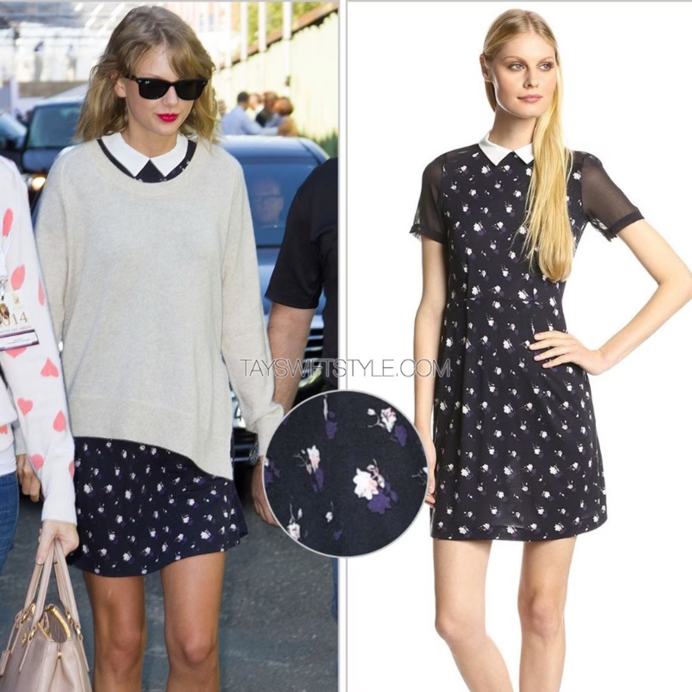French Connection Romanov Rose Short Sleeve Jersey Dress ASO Taylor Swift - US 2